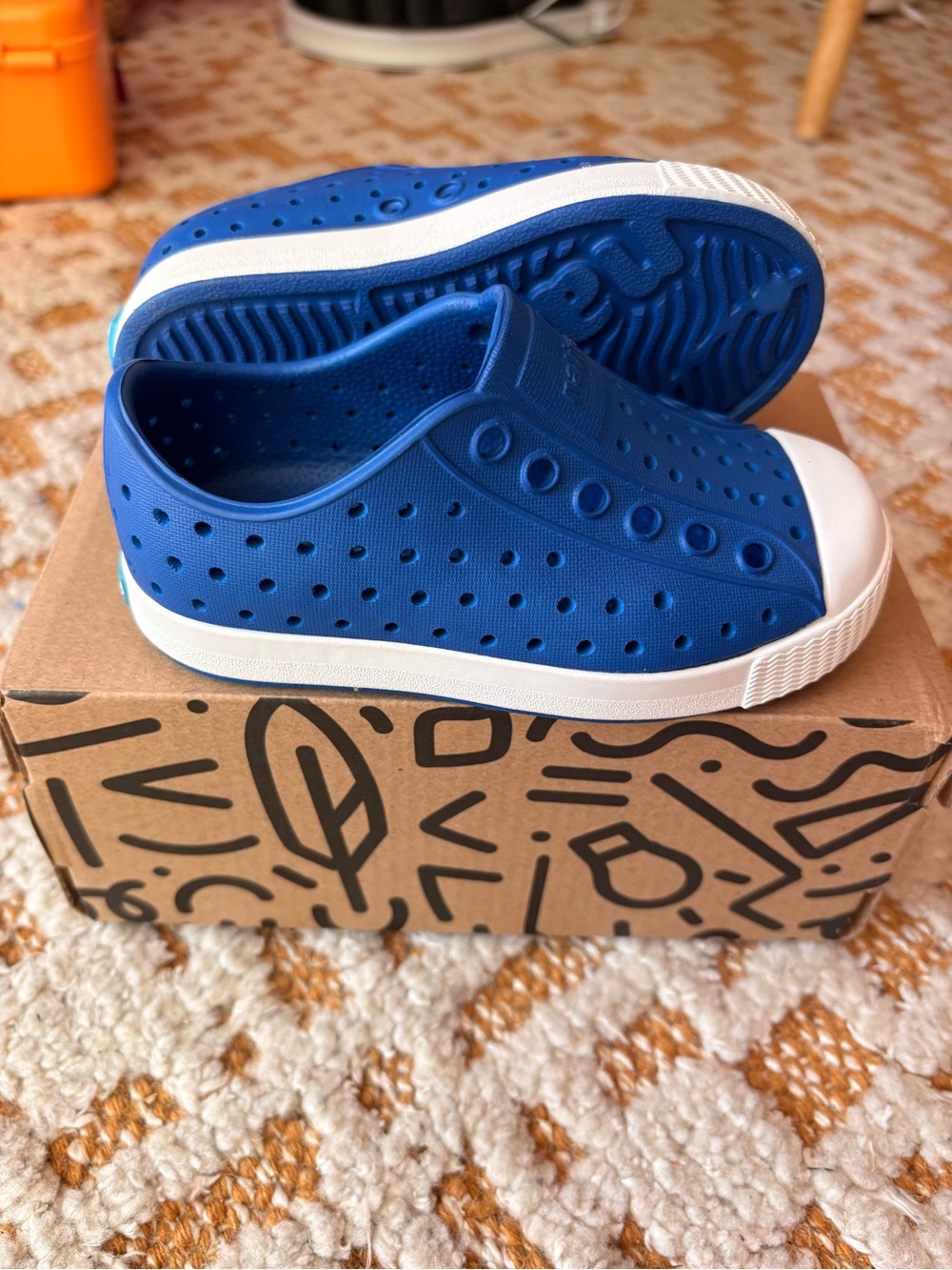 Native Shoes Kids Royal Blue Perforated Slip-On Water Shoes
